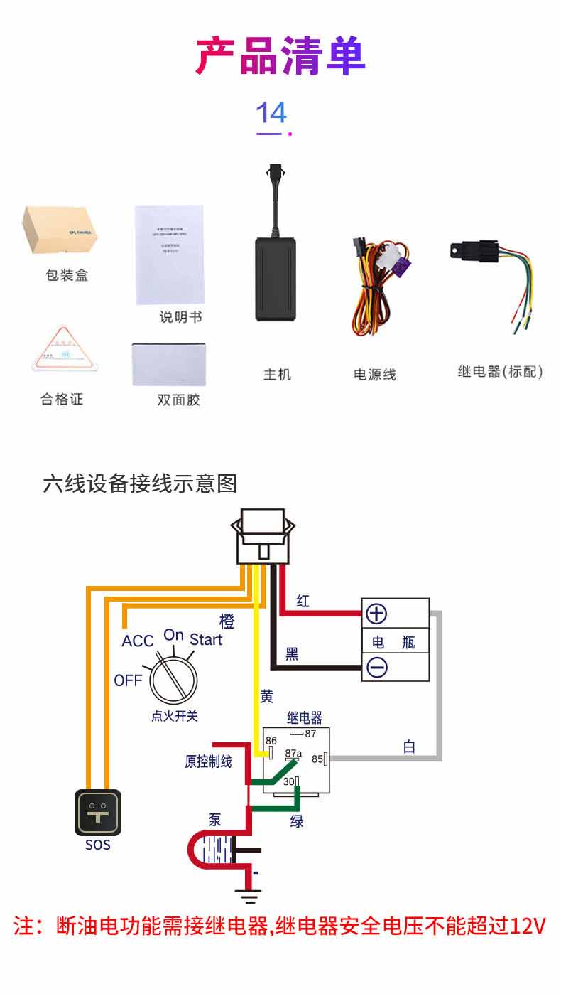 C006迷你机身断油断电4g gps定位器